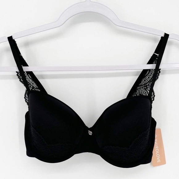 NWT Third Love 24/7 Lace Detail T-Shirt Underwire Bra 30E 1/2 * Half Size - Picture 1 of 4